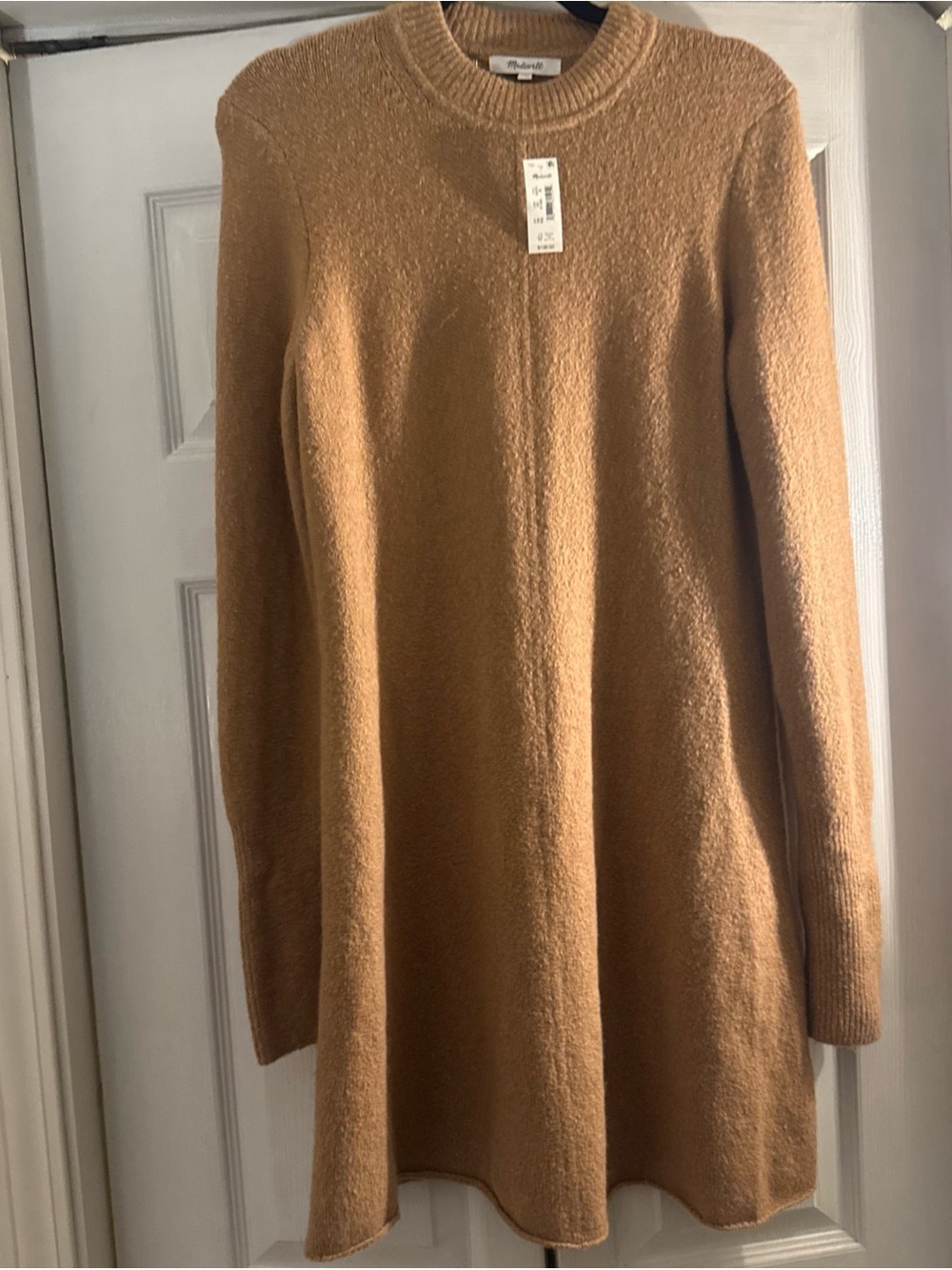 Camel Knit Long-Sleeve Sweater Dress - Madewell